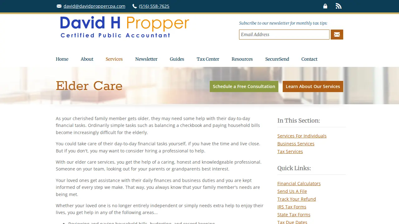 David H. Propper, CPA page