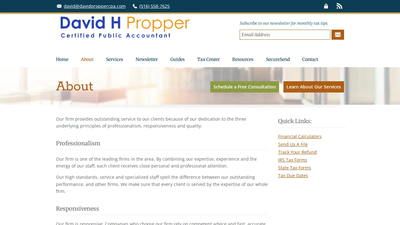 David H. Propper, CPA page