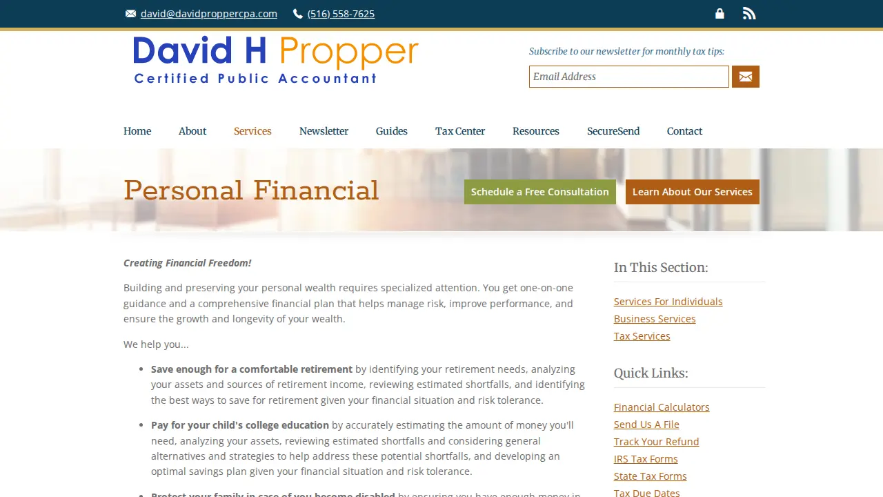David H. Propper, CPA page