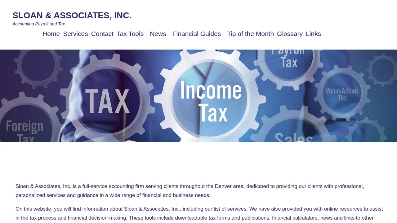 Sloan & Associates Inc page