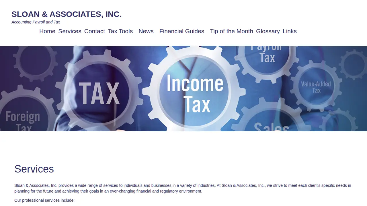 Sloan & Associates Inc page
