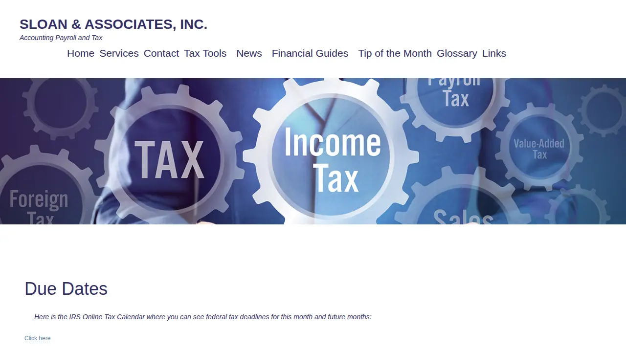 Sloan & Associates Inc page