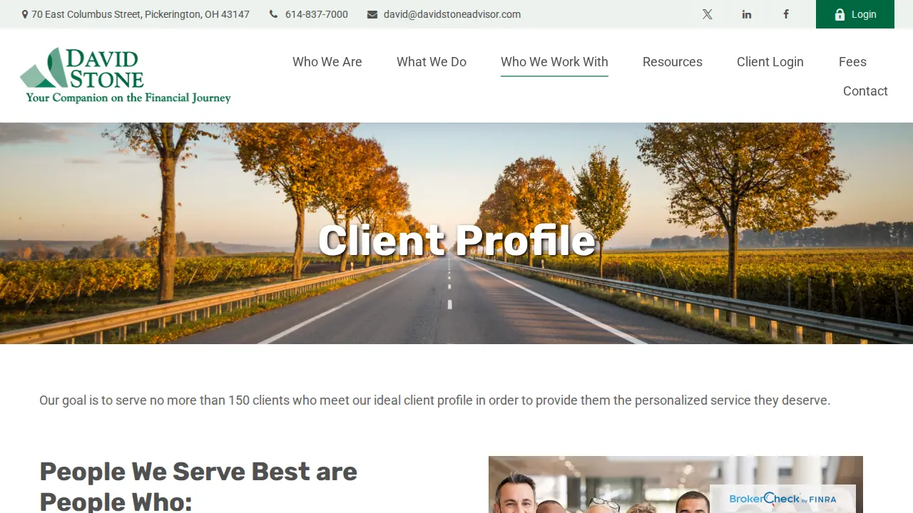 Personal Financial Advisors page