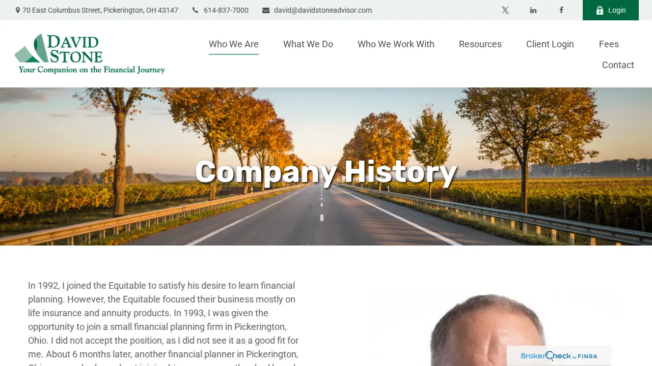 Personal Financial Advisors page