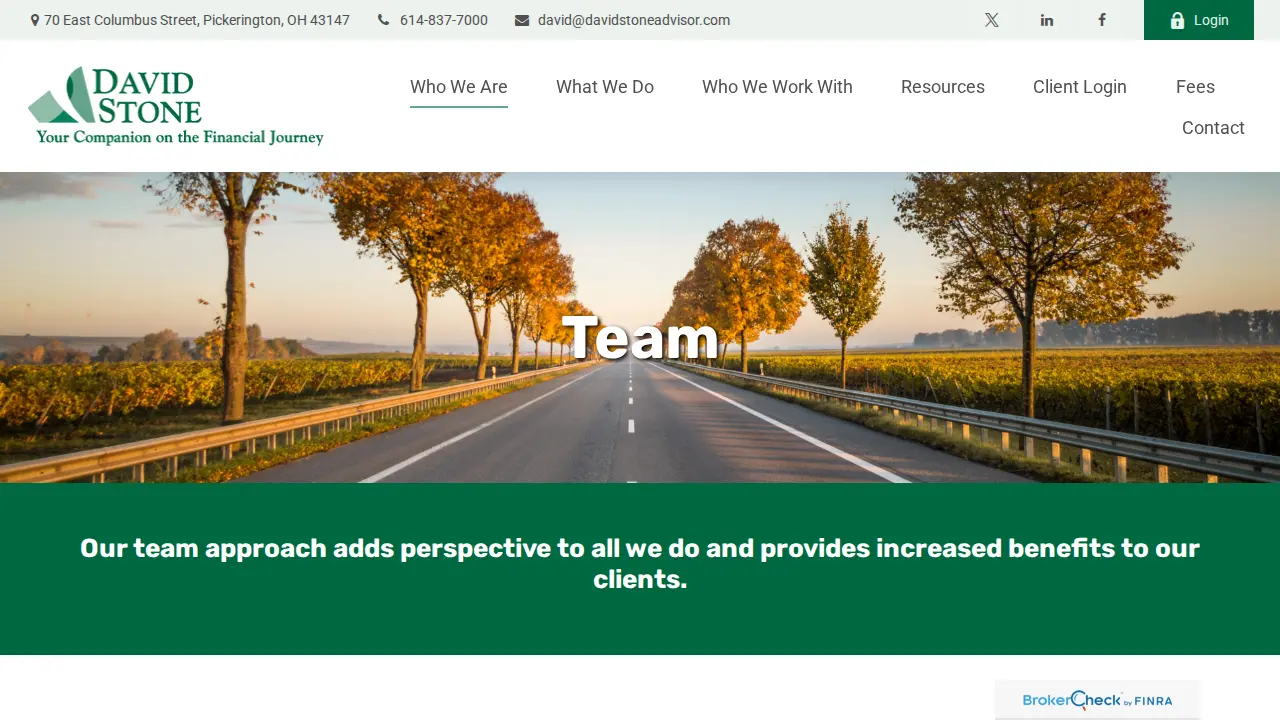 Personal Financial Advisors page