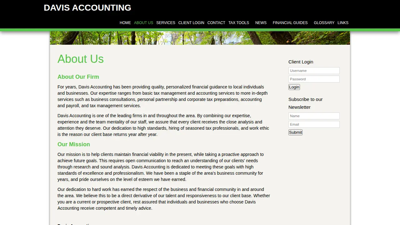 Davis Accounting page