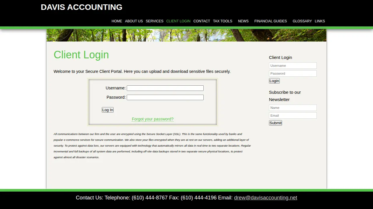 Davis Accounting page