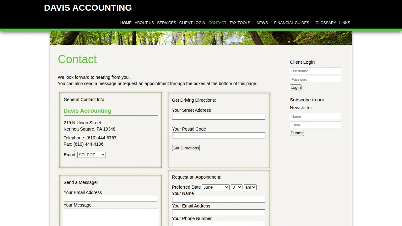 Davis Accounting page