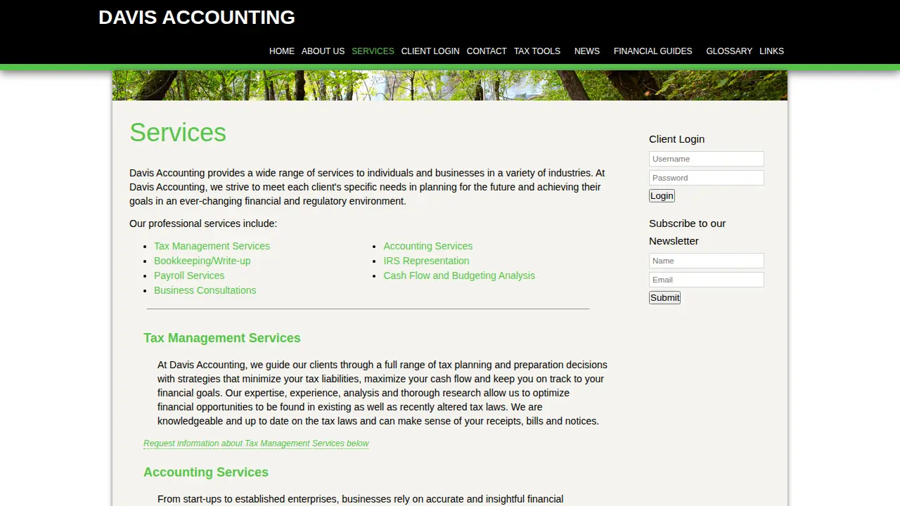 Davis Accounting page
