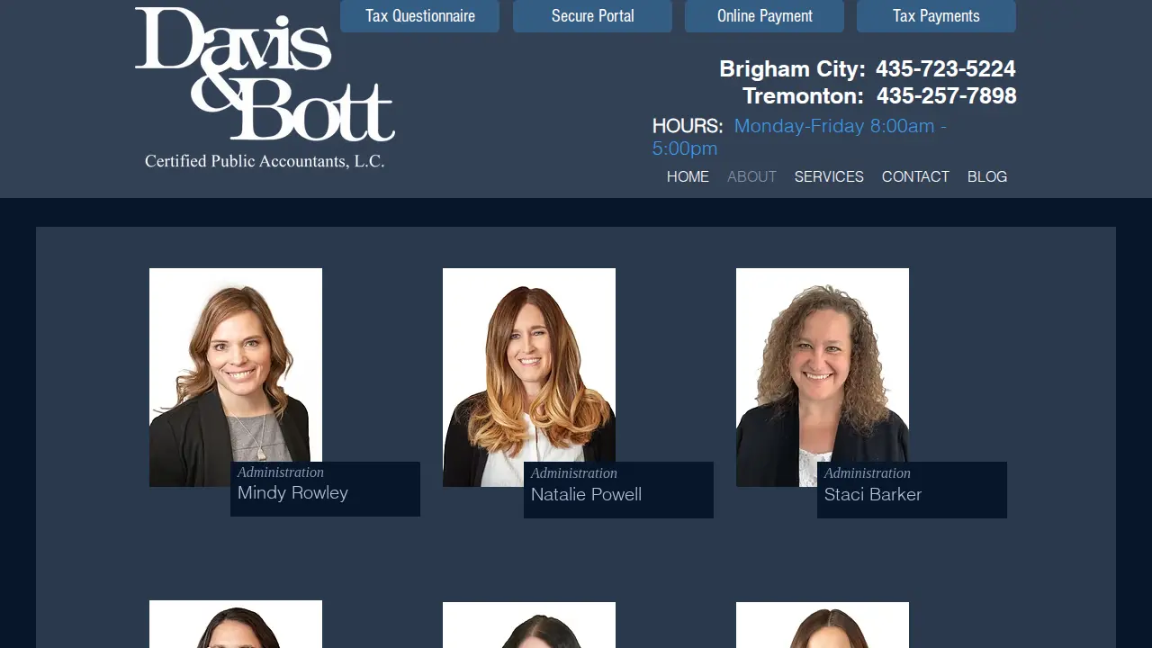 Davis & Bott Certified Public Accountants page