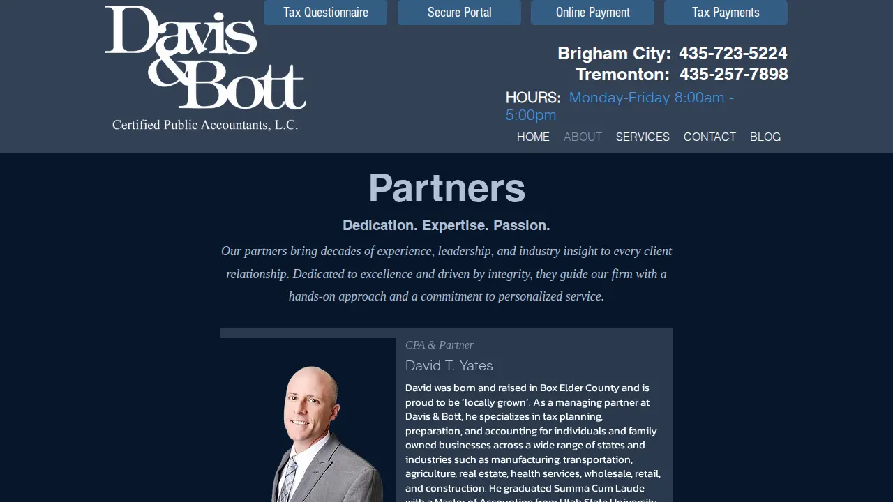 Davis & Bott Certified Public Accountants page