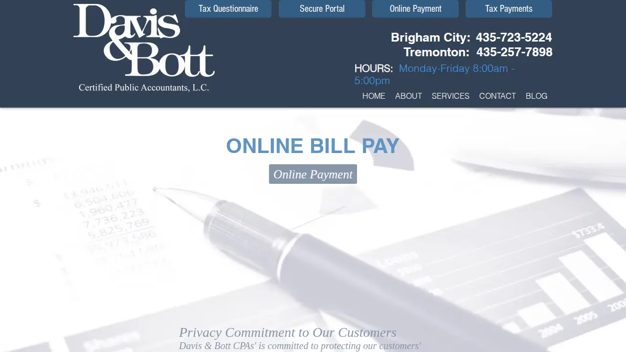 Davis & Bott Certified Public Accountants page
