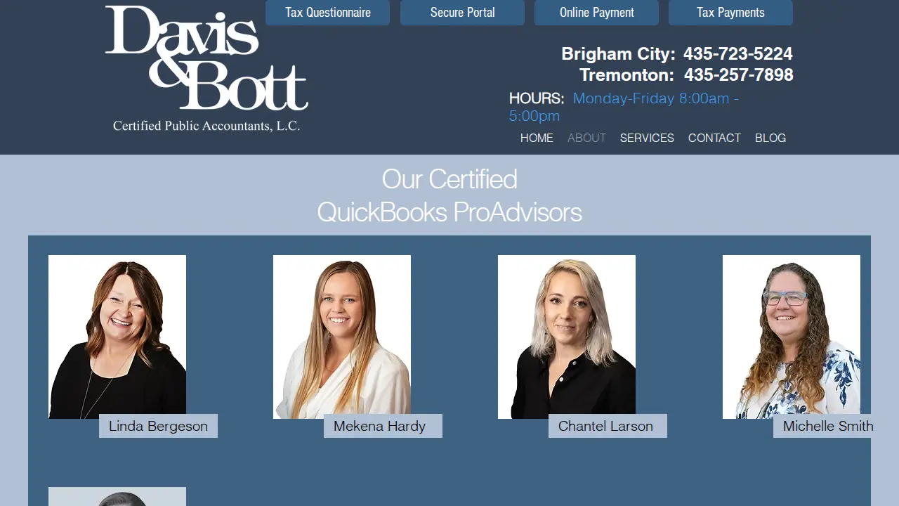 Davis & Bott Certified Public Accountants page