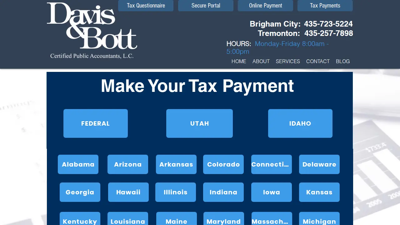 Davis & Bott Certified Public Accountants page
