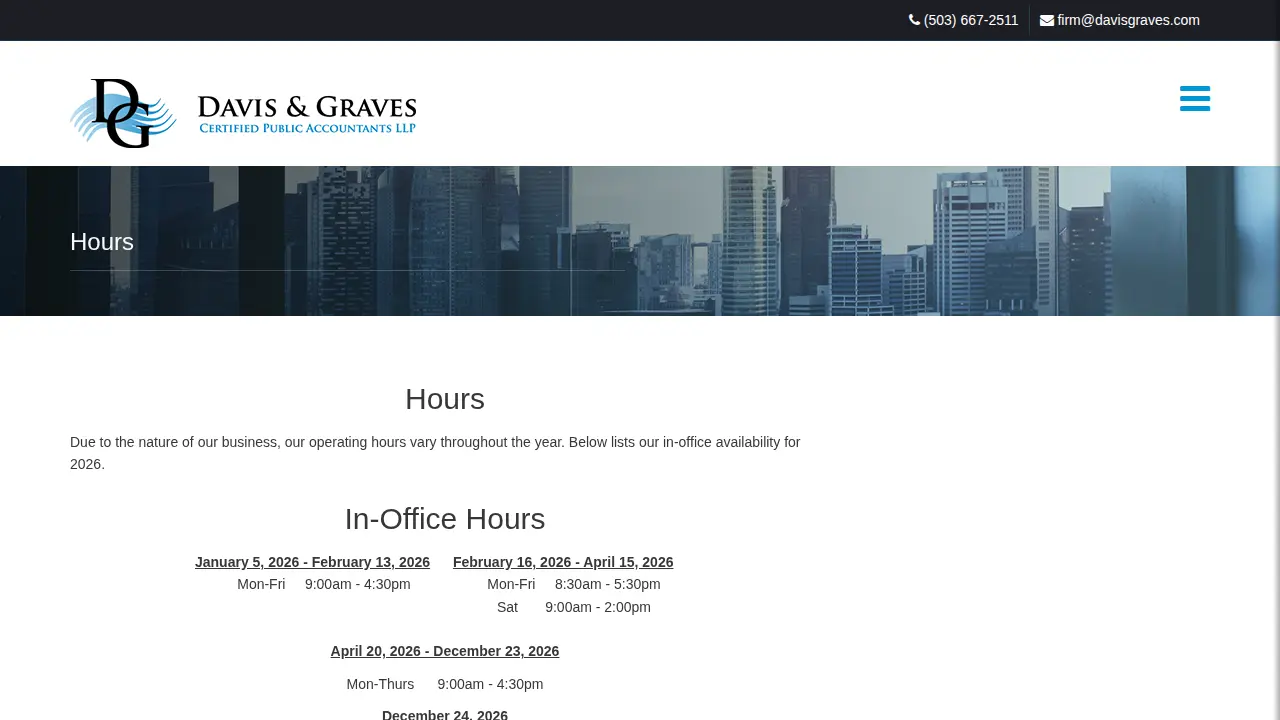Davis & Graves CPA LLP page