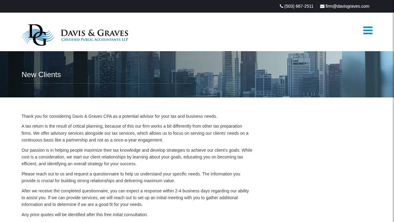 Davis & Graves CPA LLP page