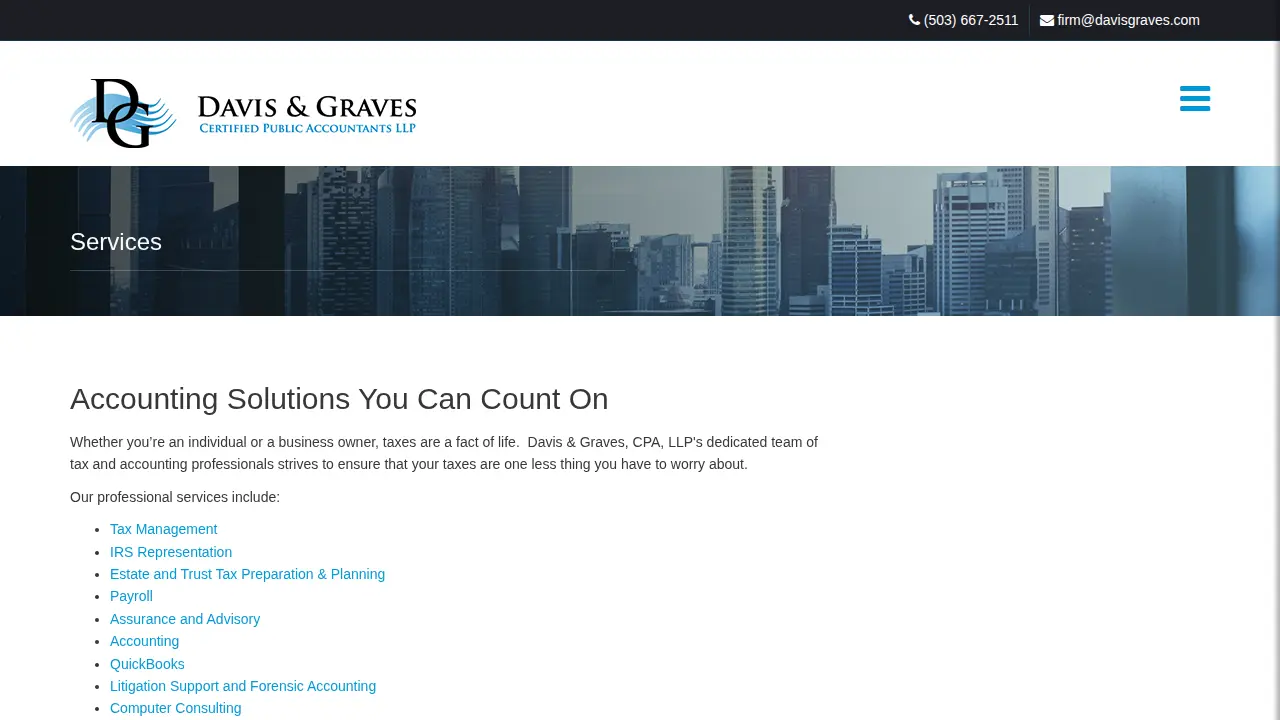 Davis & Graves CPA LLP page