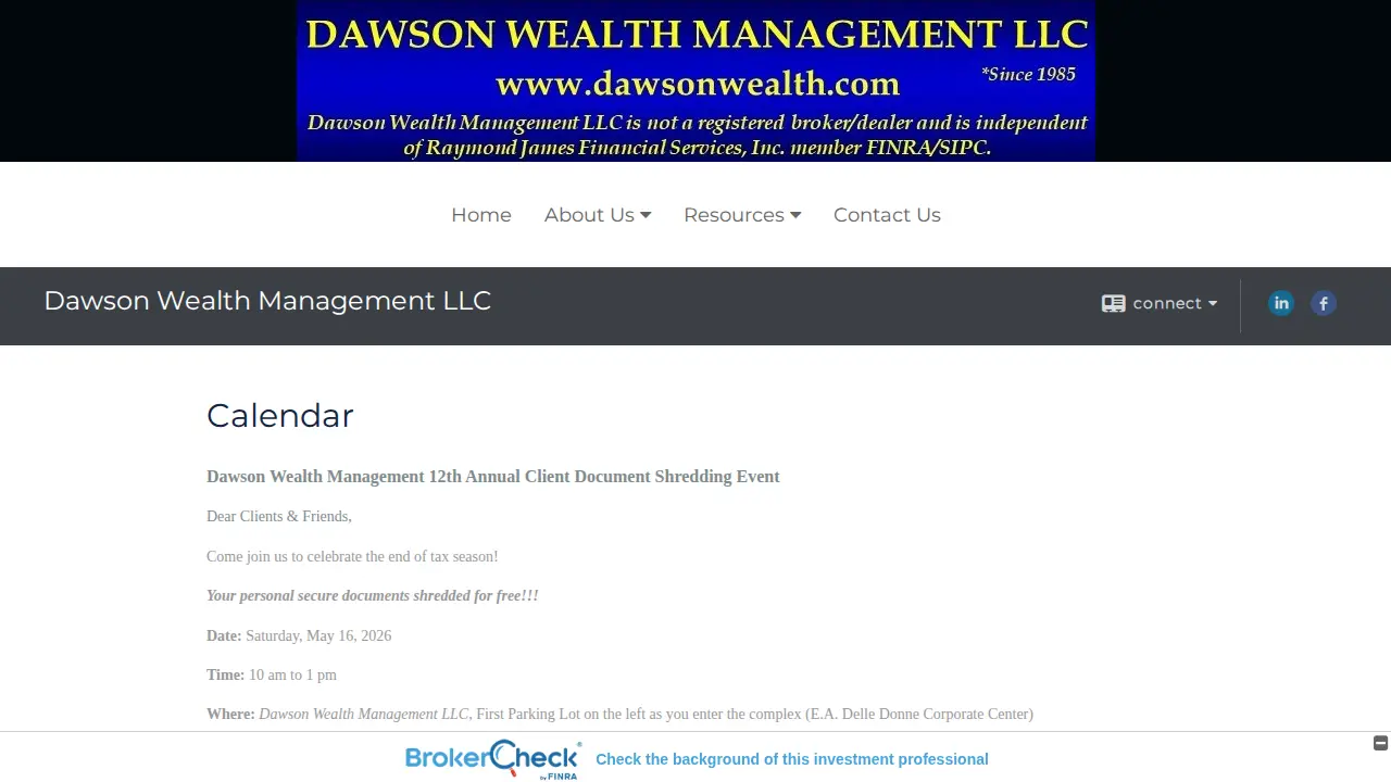Dawson Wealth Management LLC page