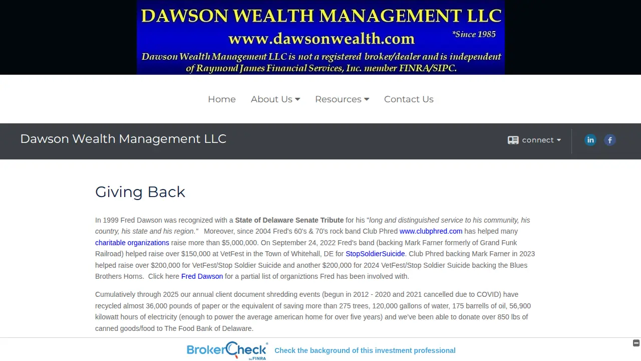 Dawson Wealth Management LLC page