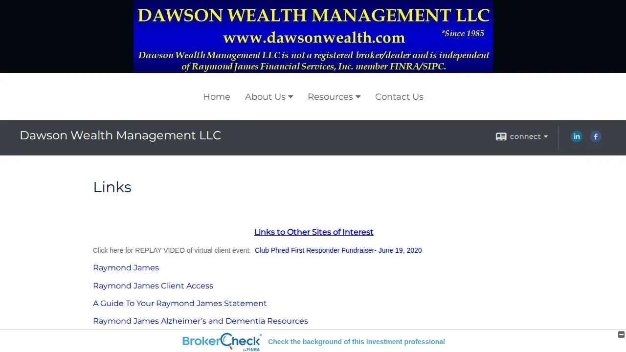 Dawson Wealth Management LLC page