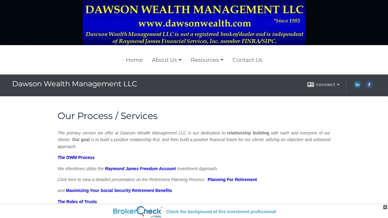 Dawson Wealth Management LLC page