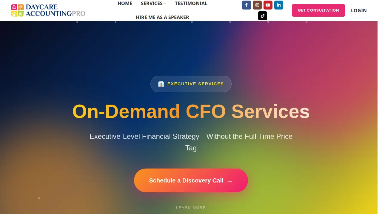 Daycare AccountingPRO page