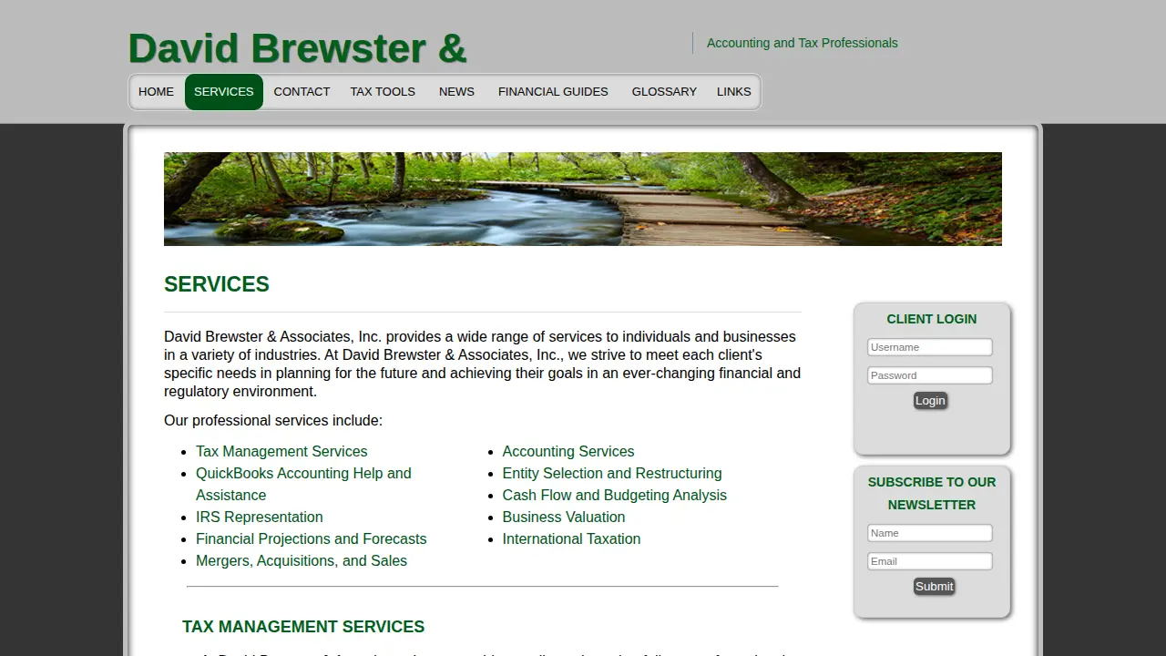 David Brewster & Associates page