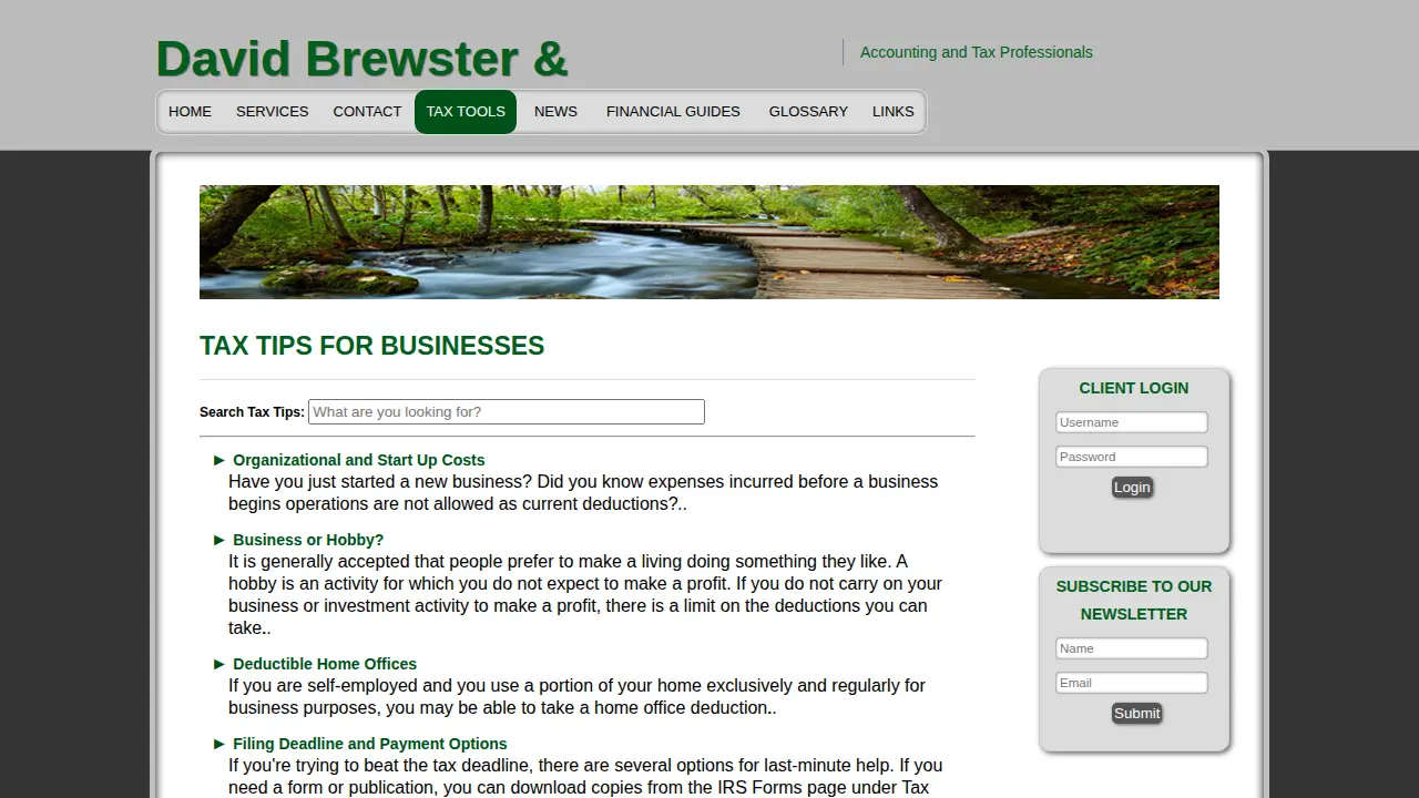 David Brewster & Associates page