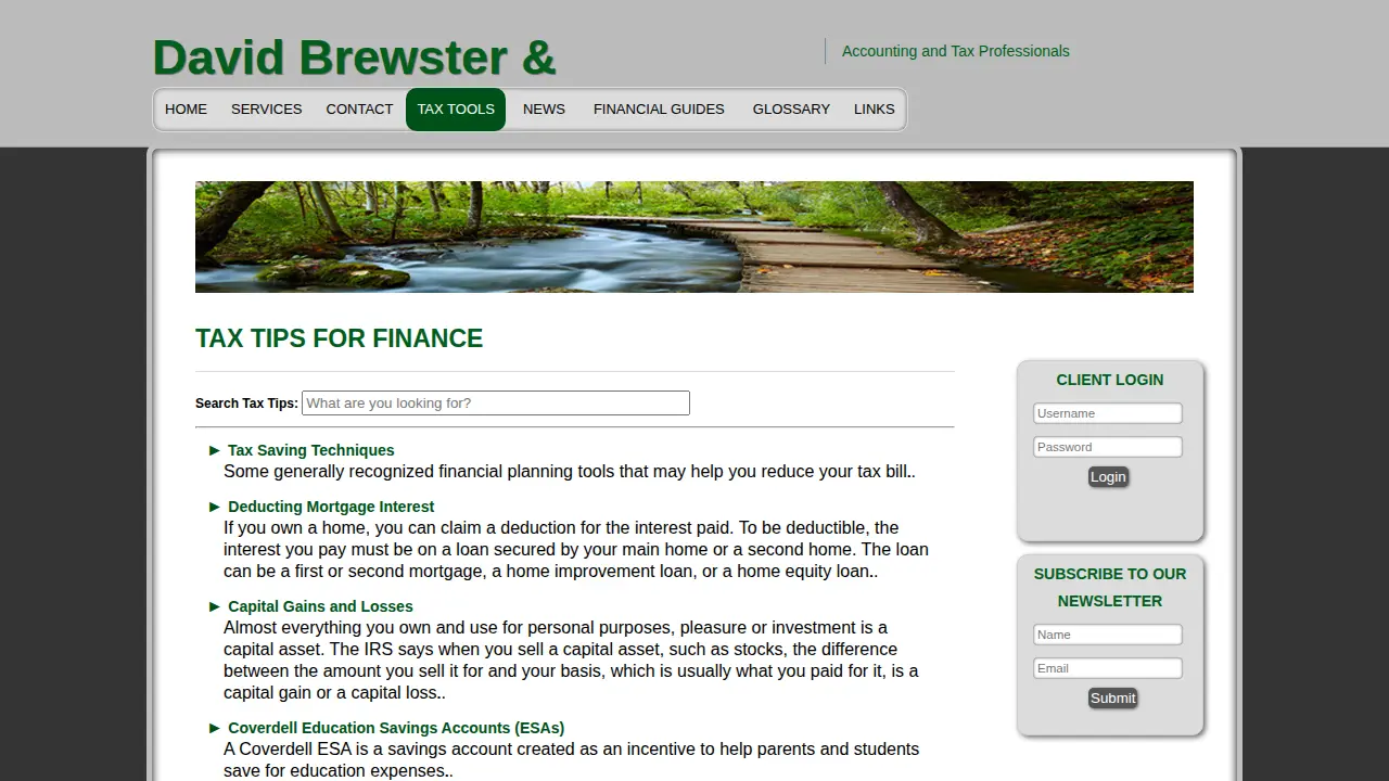 David Brewster & Associates page