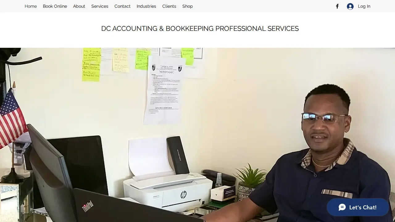 DC Accounting & Bookkeeping Professional Services website