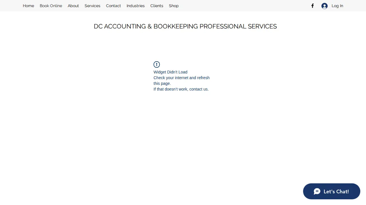 DC Accounting & Bookkeeping Professional Services page