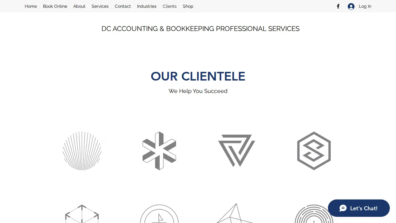 DC Accounting & Bookkeeping Professional Services page