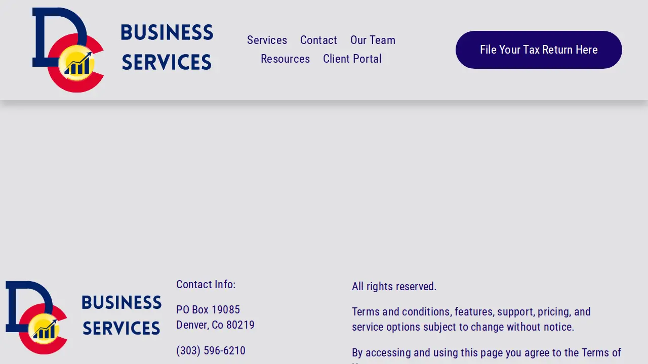 DC Business Services page