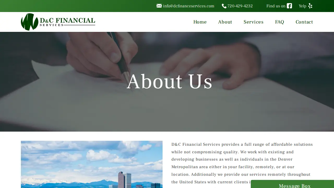 D&C Financial Services page