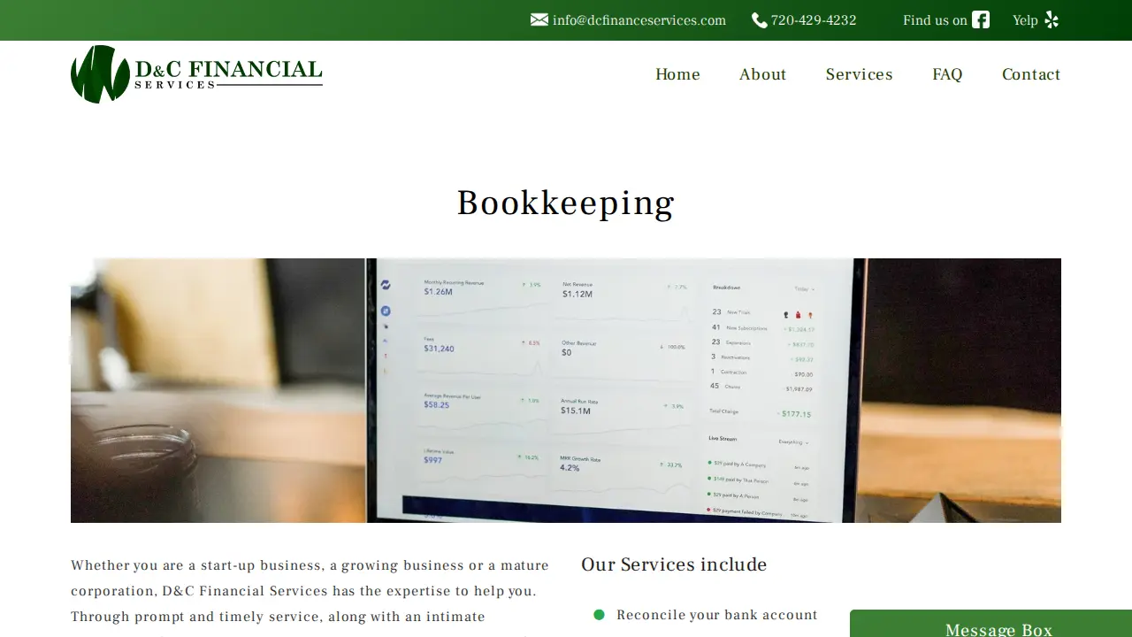D&C Financial Services page