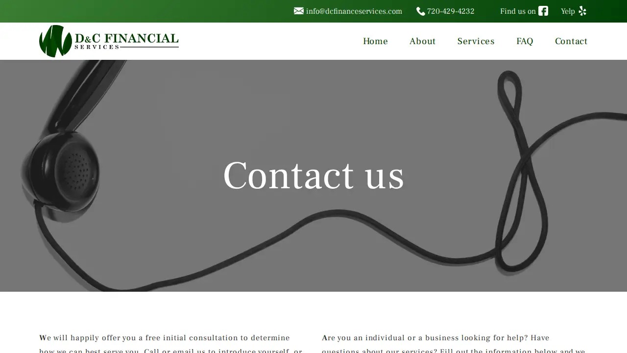 D&C Financial Services page