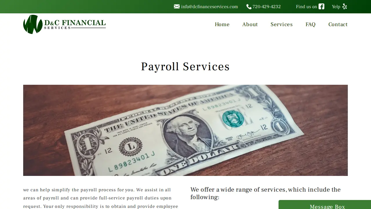 D&C Financial Services page