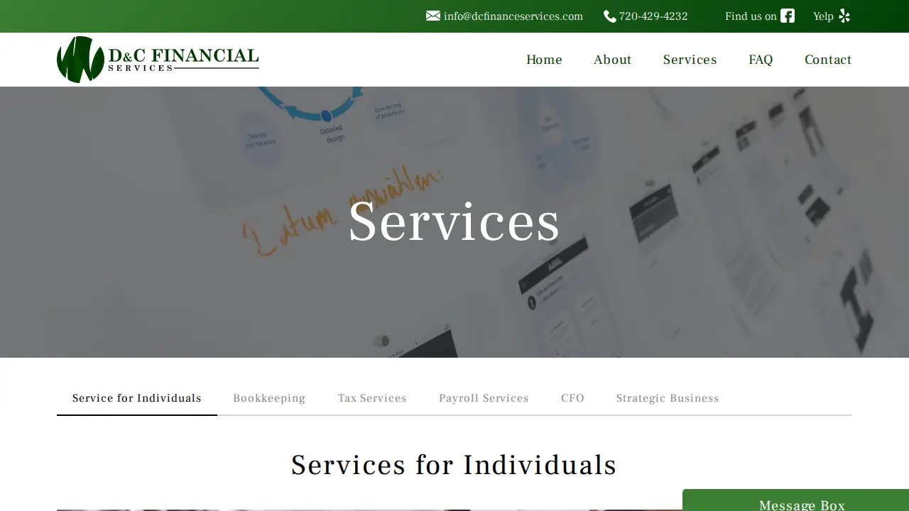 D&C Financial Services page