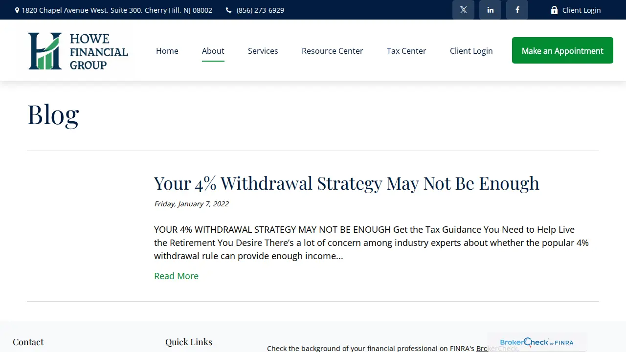 DC Howe & Company, CPA, LLC page