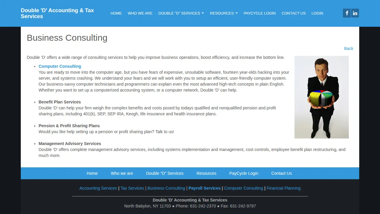 Double D Accounting & Tax Services page