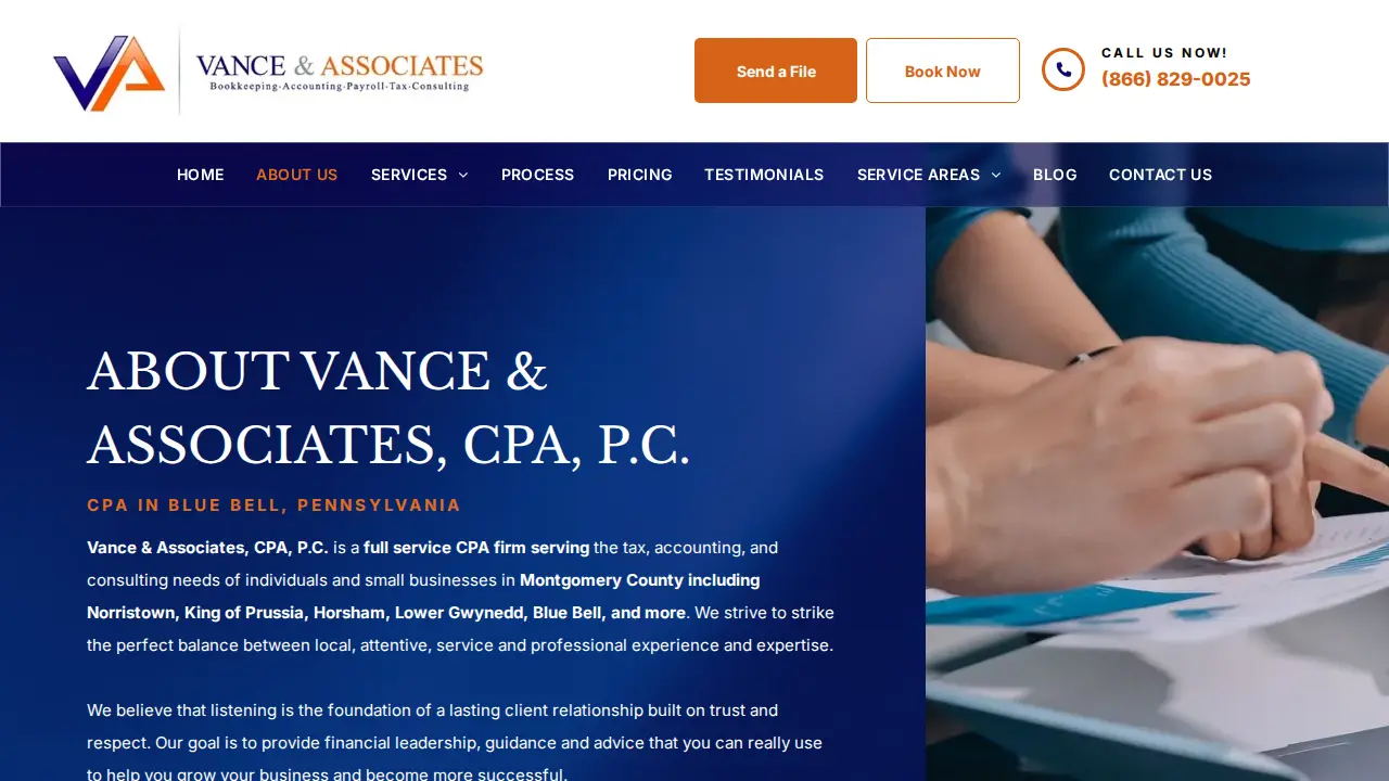 Vance & Associates page