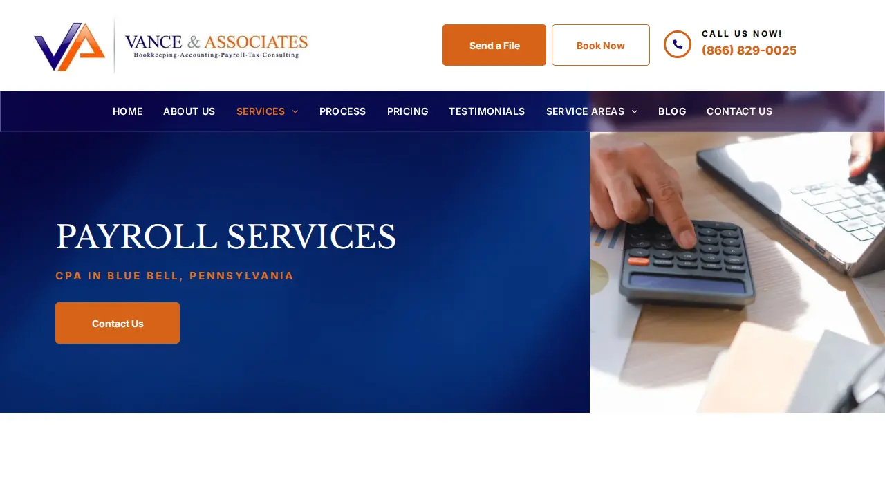 Vance & Associates page