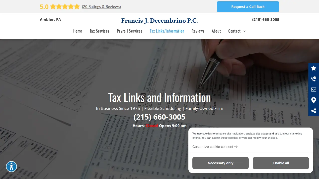 Francis J. Decembrino P.C. page