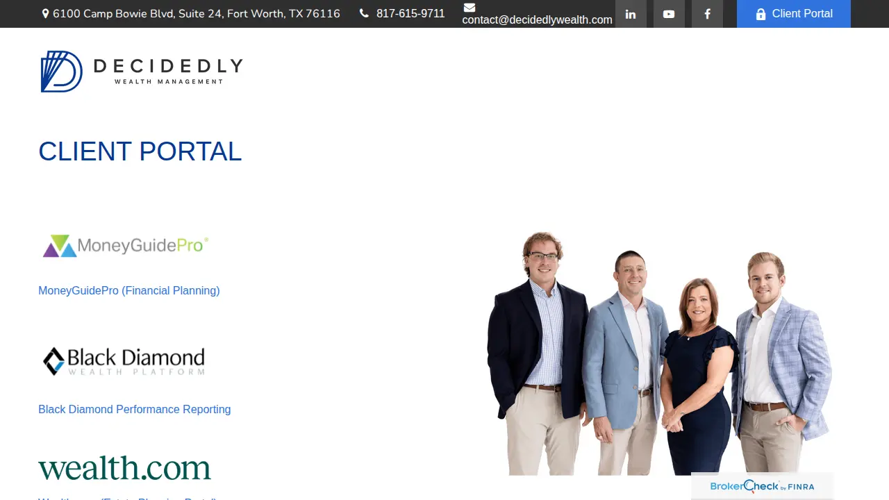 Decidedly Wealth Management page
