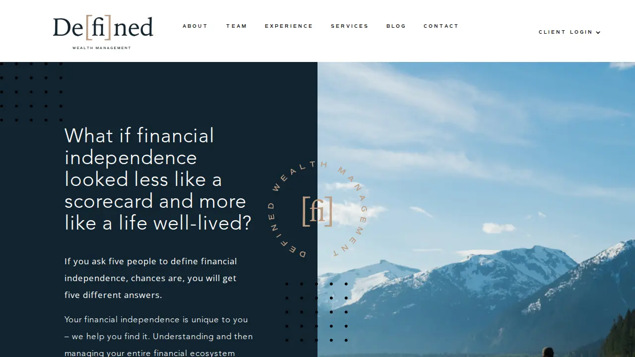 De[fi]ned Wealth Management page