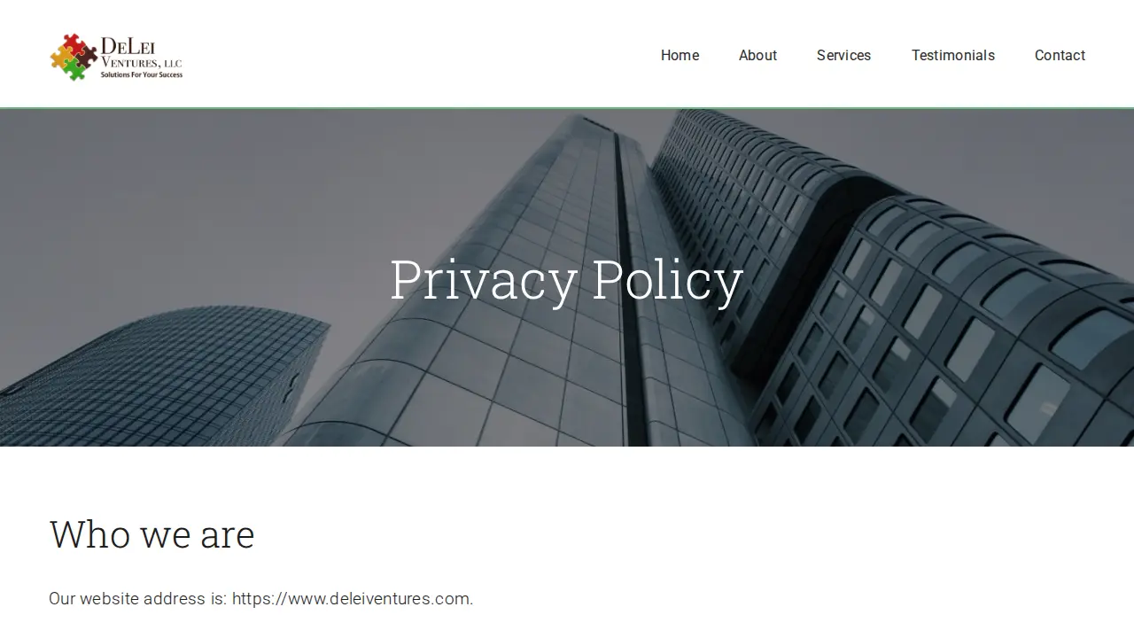 DeLei Ventures page