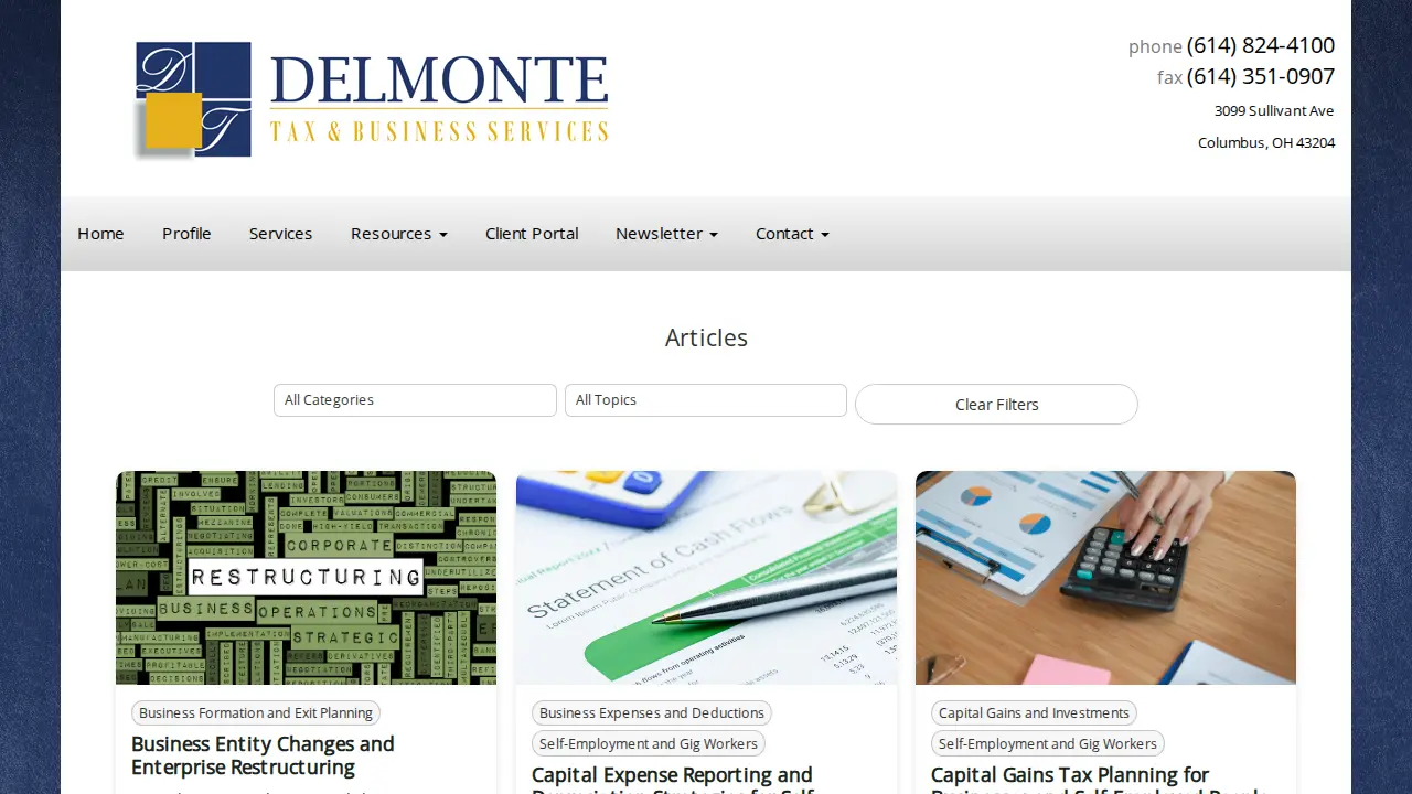 Delmonte Tax & Business Services page
