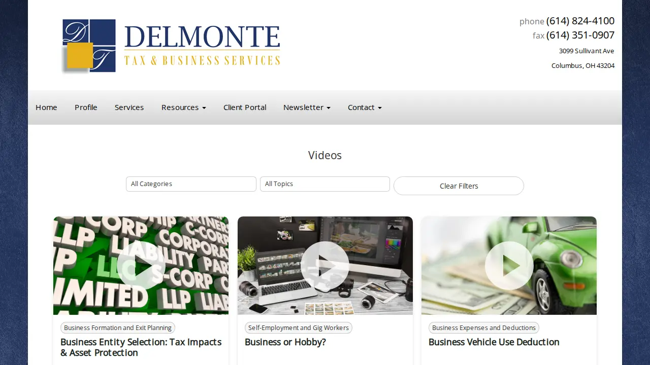 Delmonte Tax & Business Services page