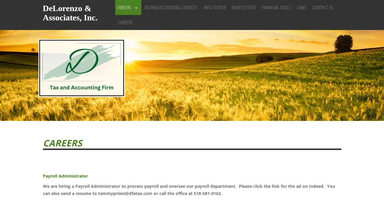 Delorenzo & Associates Inc page