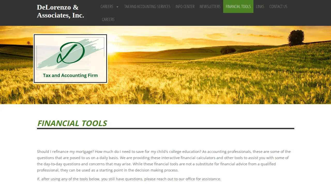 Delorenzo & Associates Inc page